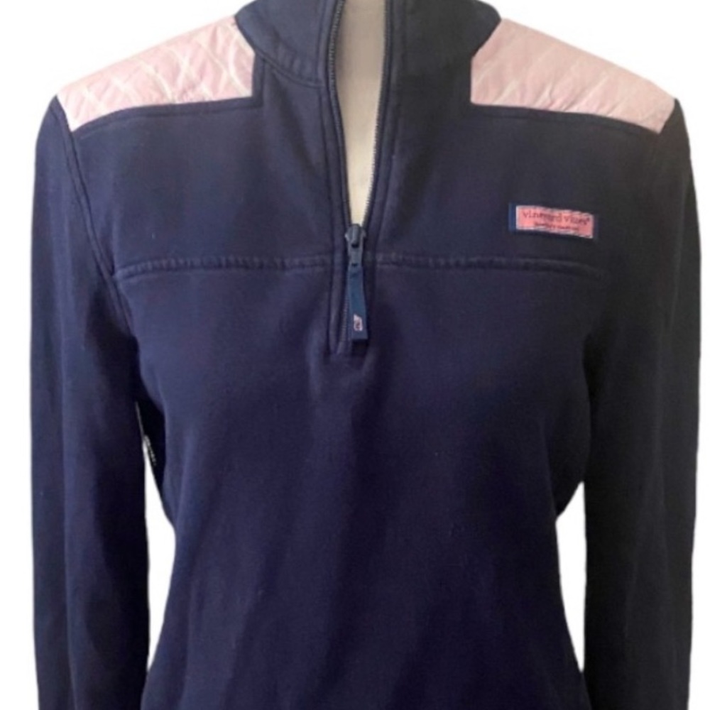 Vineyard Vines Women's Navy Blue & Pink Pullover Sweatshirt size extra small XS - Picture 2 of 11